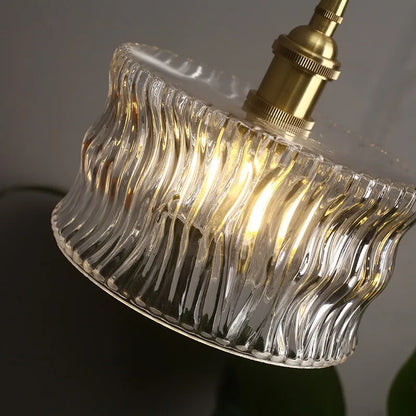 Camille Luxus Glas Pendelleuchte Schwarz & Gold