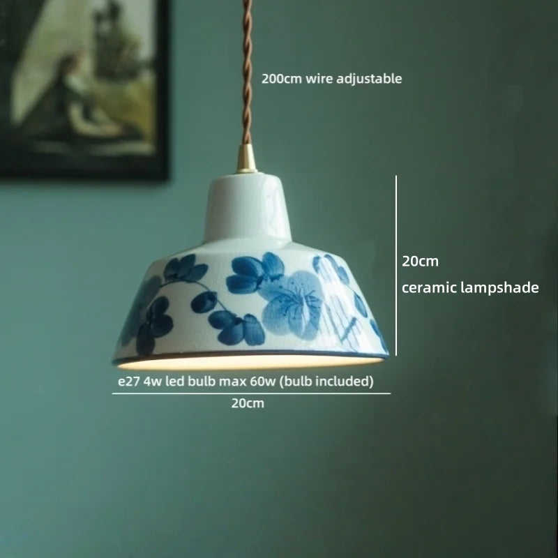 Isabelle Ceramic Pendant Light Japanese Vintage Style