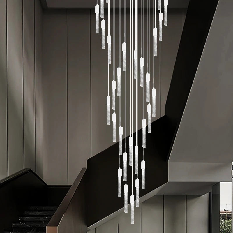 Amélie Crystal Ring Staircase Chandelier