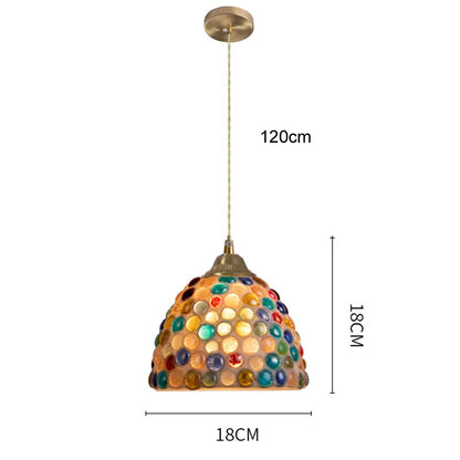 Isabelle Shell Glass Pendant Light Art Deco Bedside Lamp