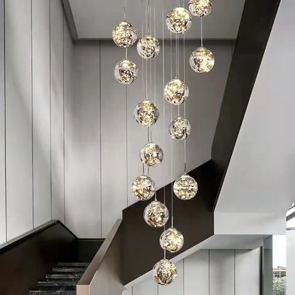Adèle Sternenhimmel LED Treppenhaus Pendelleuchte Kronleuchter