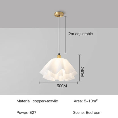 Sofia Nordic LED-Deckenleuchte aus weißem Milchglas
