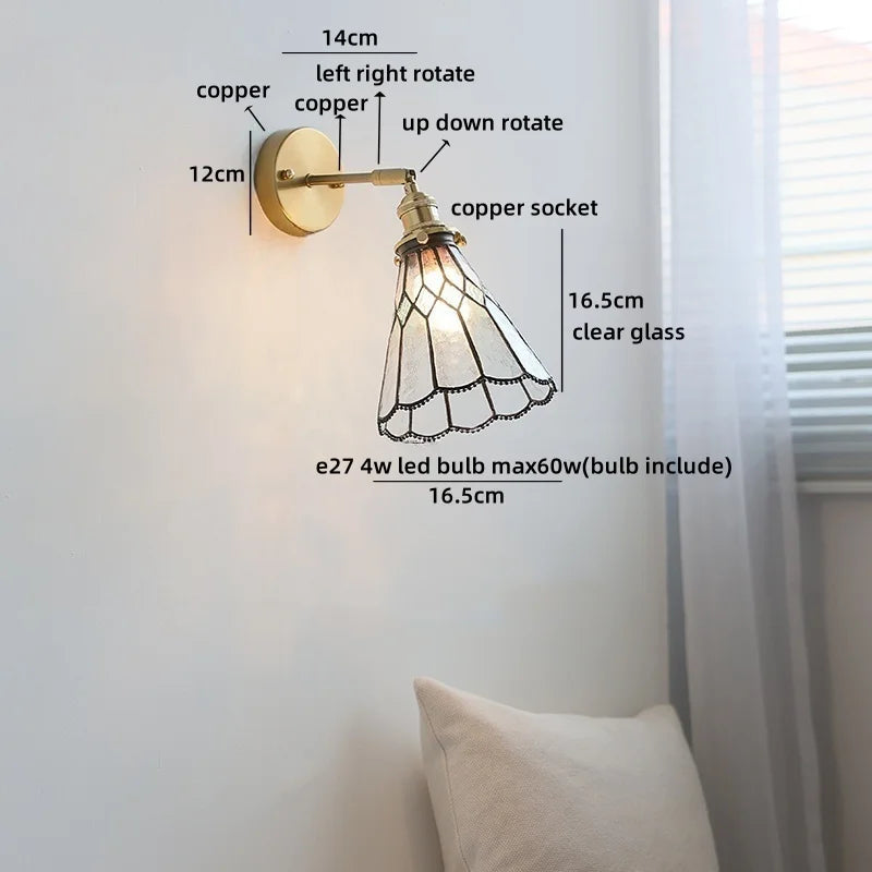 Aurélie Square Glass Wall Lamp Nordic Modern