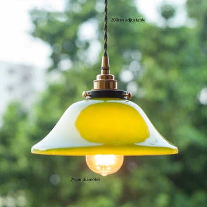 Amélie Vintage Green Glass Pendant Light