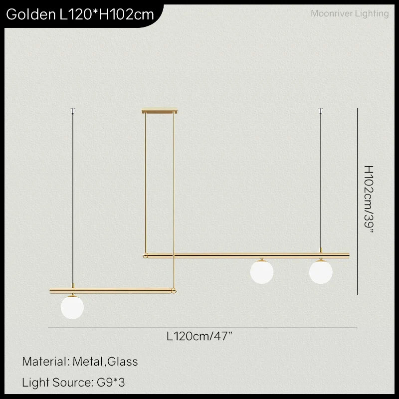 Manon Minimalist Linear Chandelier