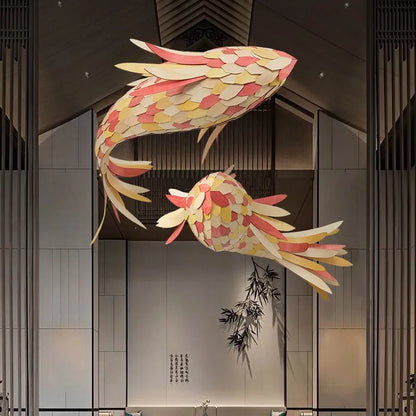 Decorative Fish Shaped Chandelier Pendant Light for Restaurant & Cafe Interiors
