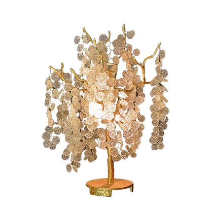 Aurélien Kristallbaumast Goldene LED-Stehleuchte