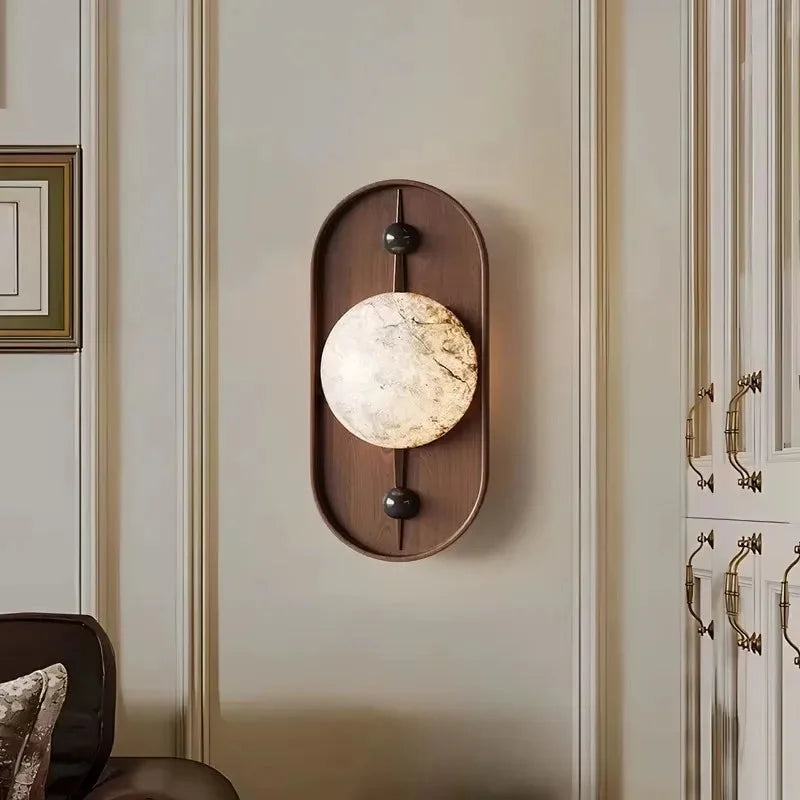 Élodie Soluna Sculpted Marble LED Wall Lamp