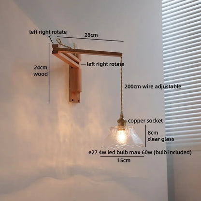 Élise Glasblumen Wandleuchte Flexibler Arm Nordisch