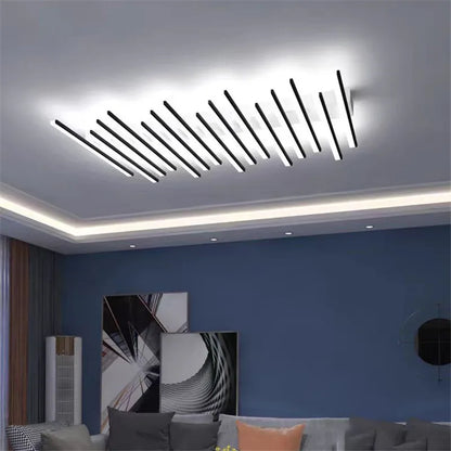 Élodie Minimalistische schwarze Linien-LED-Deckenleuchte, verstellbar