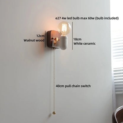 Noémie Wabi Sabi Wood Ceramic Wall Light