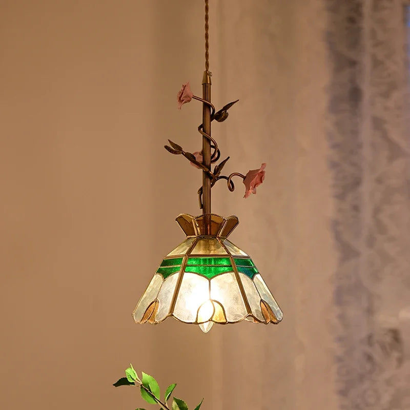 Élise Vintage French Rose Copper Pendant Ceiling Light