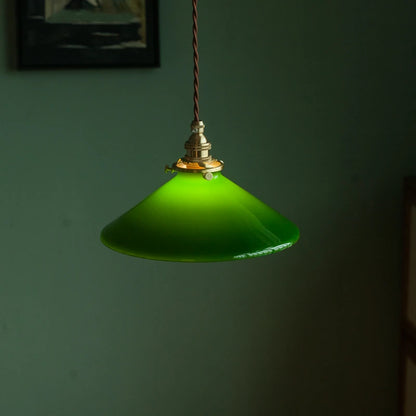 Amélie Vintage Green Glass Pendant Light