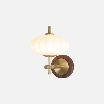 Camille Aurelia Gerippte Glas LED Wandleuchte