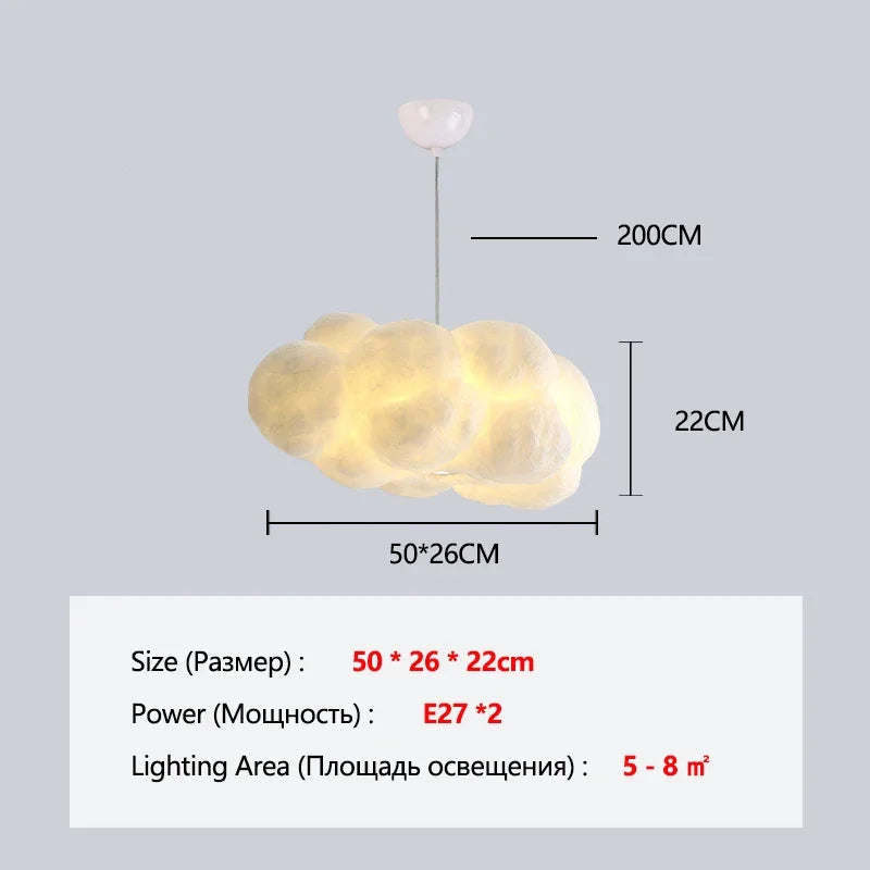 Élodie Floating Cloud LED Pendant Light Modern Ceiling Chandelier