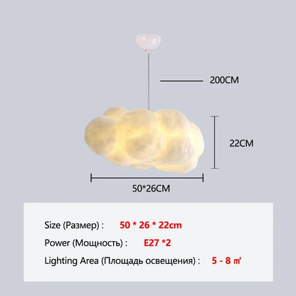 Élodie Floating Cloud LED Pendant Light Modern Ceiling Chandelier