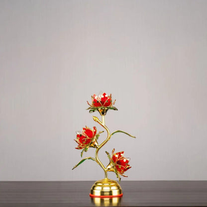 Camille Lotus Farbwechselnde LED-Seiden-Tischleuchte E27