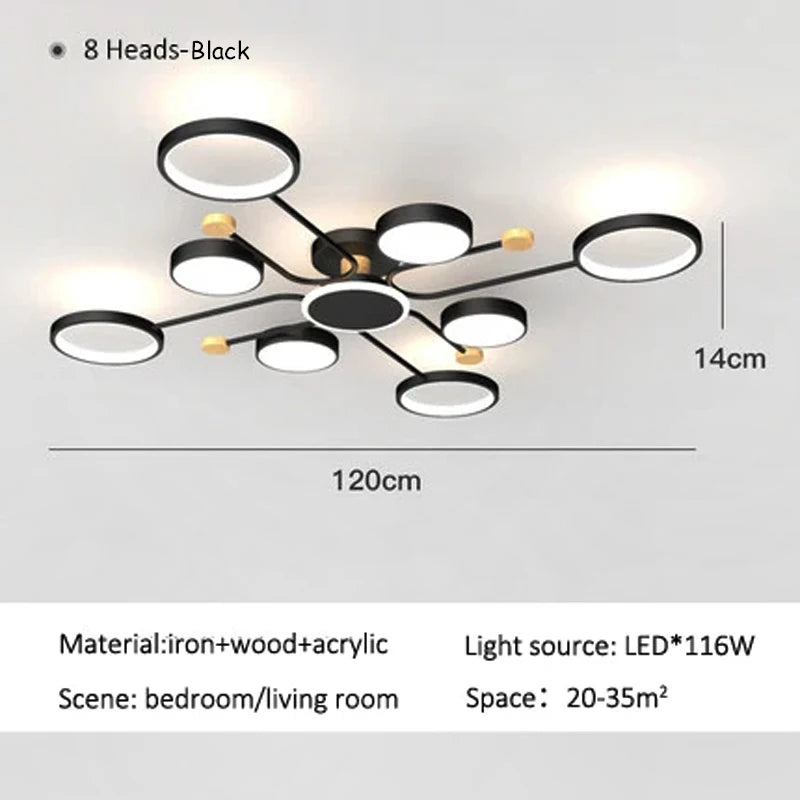 Céline Moderne Multi-Licht LED-Deckenleuchte