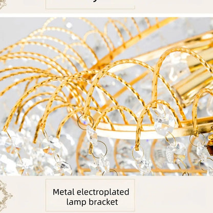 Célestine Golden Crystal Chandelier for Modern Living Interiors