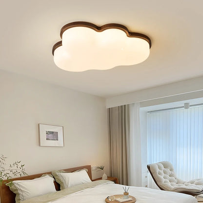 Amélie Wooden Cloud LED Ceiling Light Cream Style Kids Room