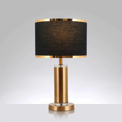 Amélie nordische Kristall-Stoff-Tischlampe E27 warmes Schlafzimmerlicht