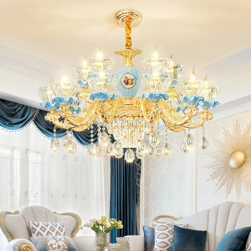French Crystal Chandelier Light for Villa Living and Dining Room