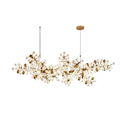 Chloé Kronleuchter mit goldenem Weinreben-Design