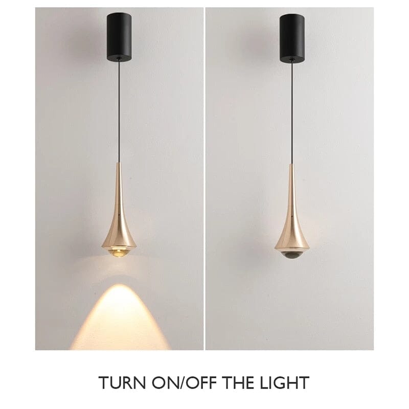 Sophie Minimalistischer Wassertropfen LED-Anhänger