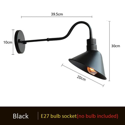 Sophie Industrielle verstellbare Außenwandleuchte E27 Vintage Wandlampe