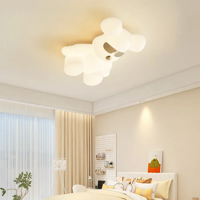 Amélie Nordic White Bear Kinder-LED-Deckenleuchte Minimalistisch