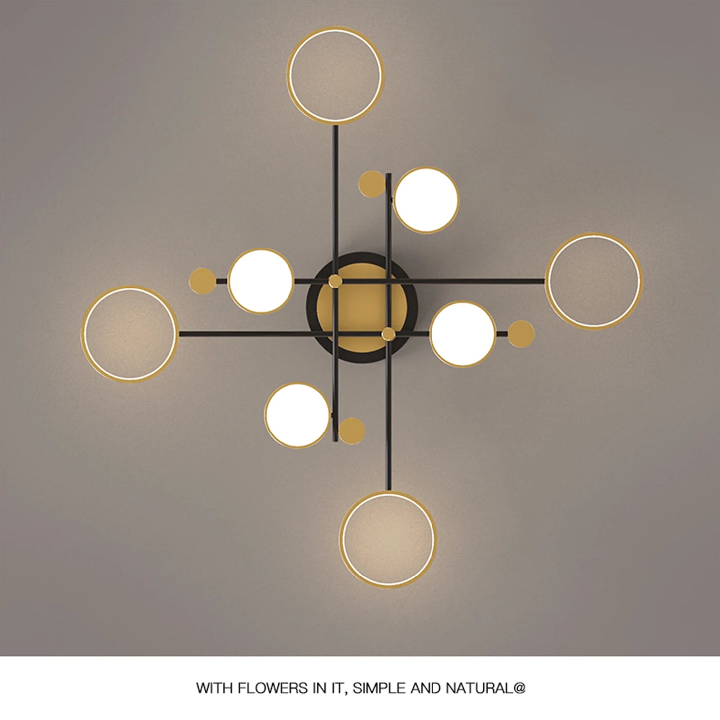 Auriane Nordic Gold Schwarz LED Deckenpendelleuchte