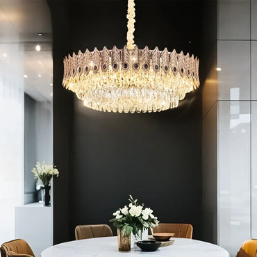 Élodie Crystal Ring LED-Pendelleuchter
