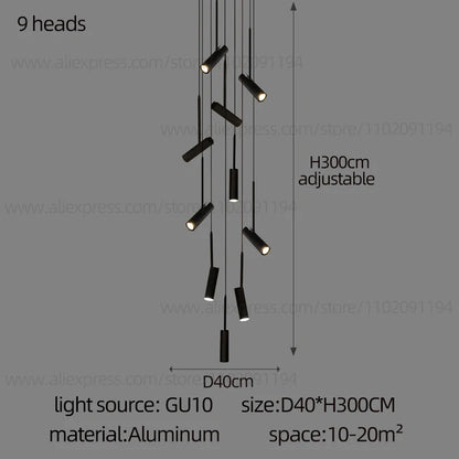 Noémie Moderne Zylindrische LED Pendelleuchte