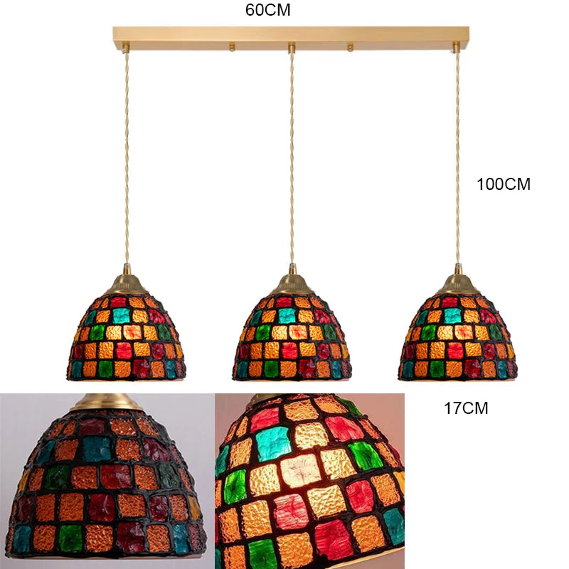 Isabelle Shell Glass Pendant Light Art Deco Bedside Lamp