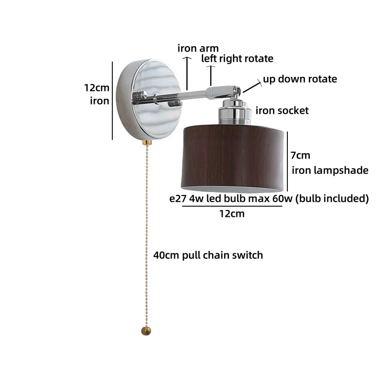 Camille Moderne Glas Eisen LED Wandleuchte Drehbares Design