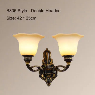 Sophie Retro Dual Head Wandleuchte aus satiniertem Glas E27 Nordisches Licht
