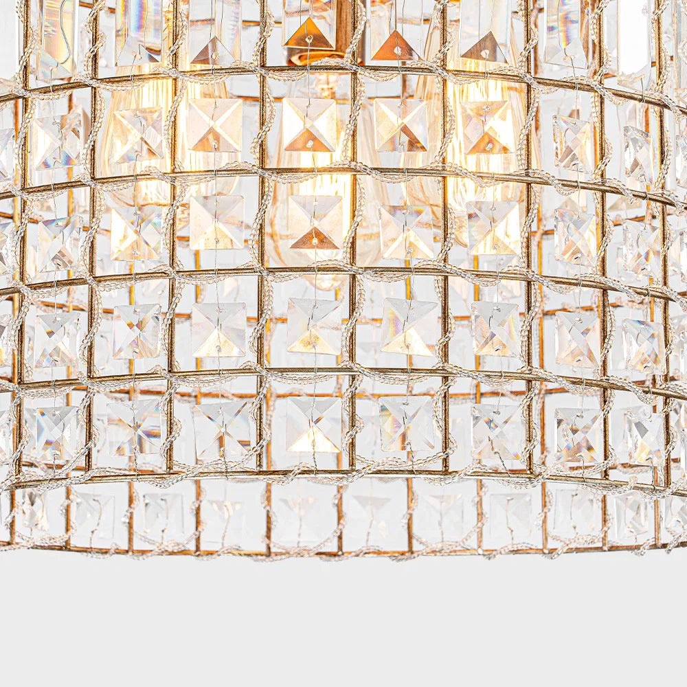 Aurélie Vintage Kristall-Hängeleuchter 6-flammig Luxus