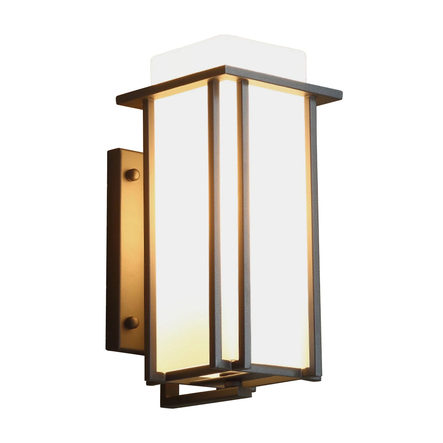 Claire Outdoor Black Frosted Glass Wall Lamp Waterproof