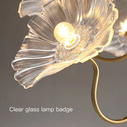 Célestine Lotusblatt-Glas-Kronleuchter