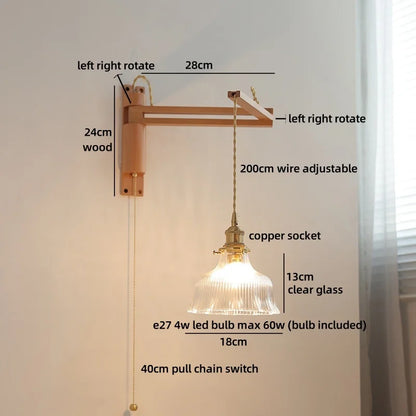 Élise Glasblumen Wandleuchte Flexibler Arm Nordisch