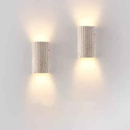 Yvonne Wabi-Sabi Stein-LED-Wandleuchte