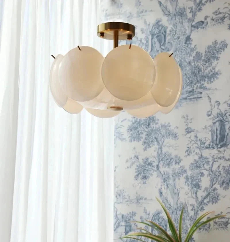 Amélie Aurora Muschelglas-Pendelleuchte