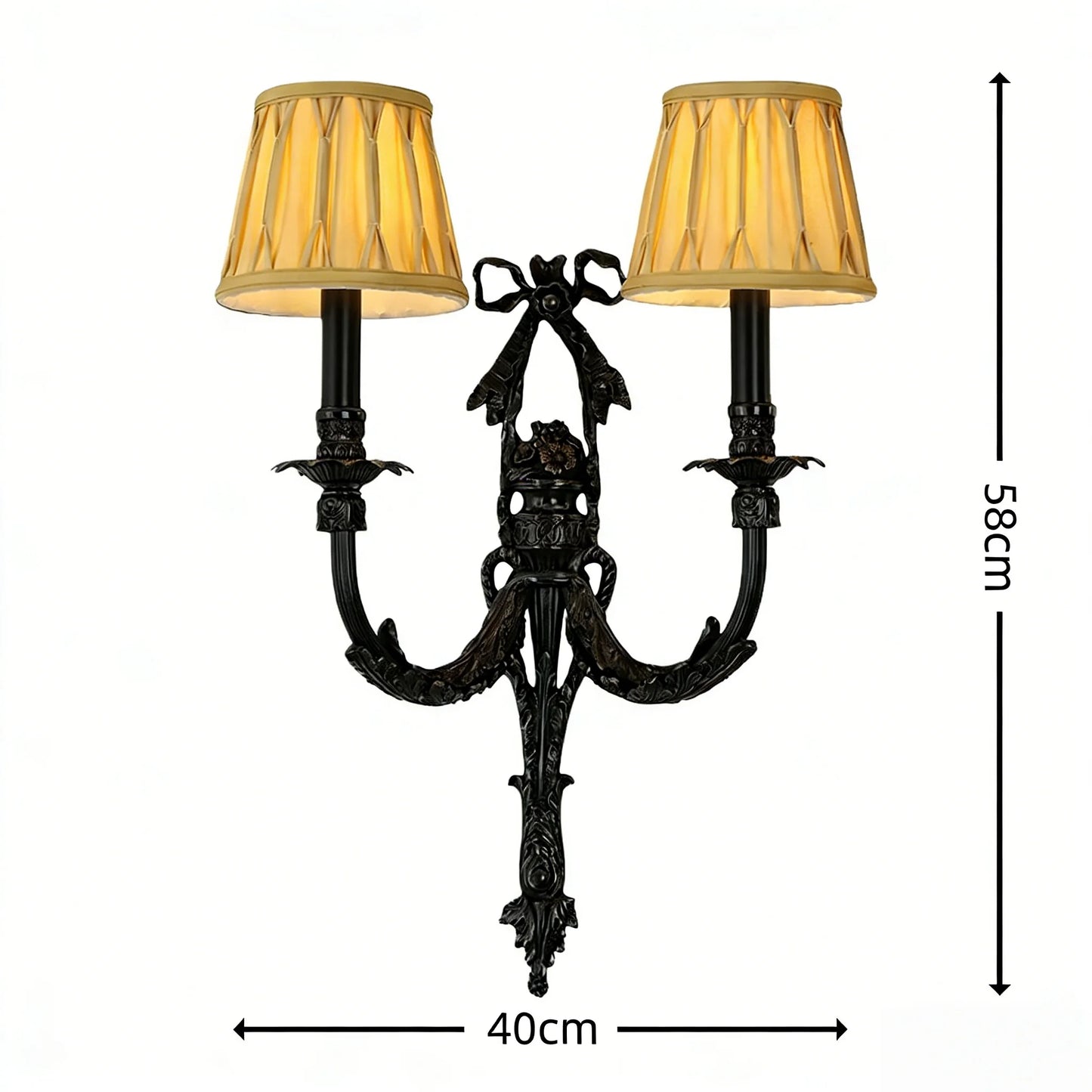 Camille Retro französische Messing-Kristall-LED-Wandleuchte Schlafzimmer-Akzent