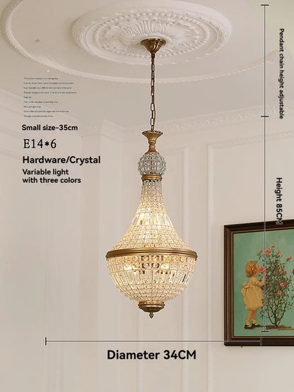 Aurélie Vintage Kristall-Hängeleuchter 6-flammig Luxus