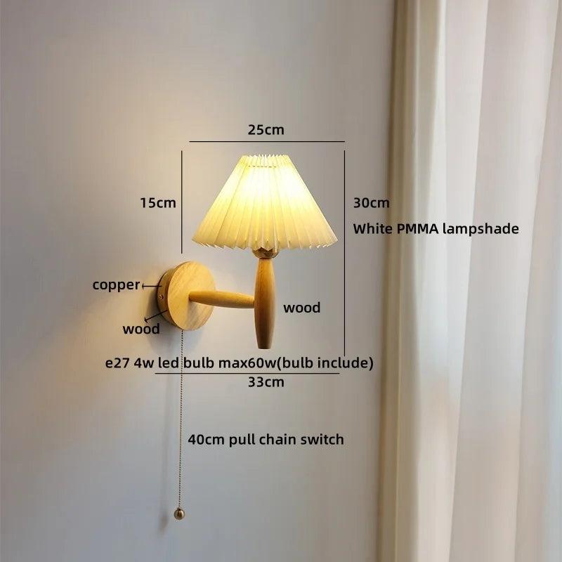 Chloé Pleated Umbrella Wall Lamp Nordic Modern