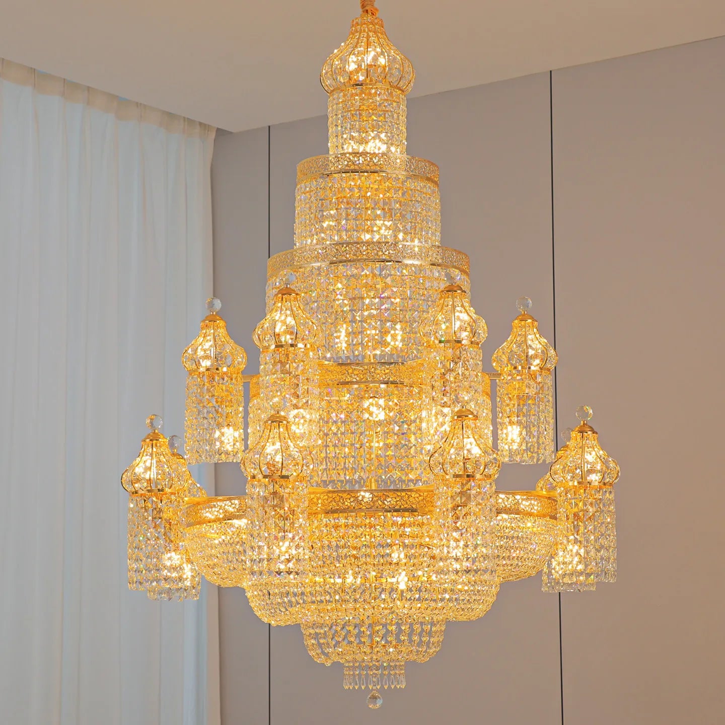 Isabelle Palace Kristallleuchter Luxus Duplex Treppenlicht