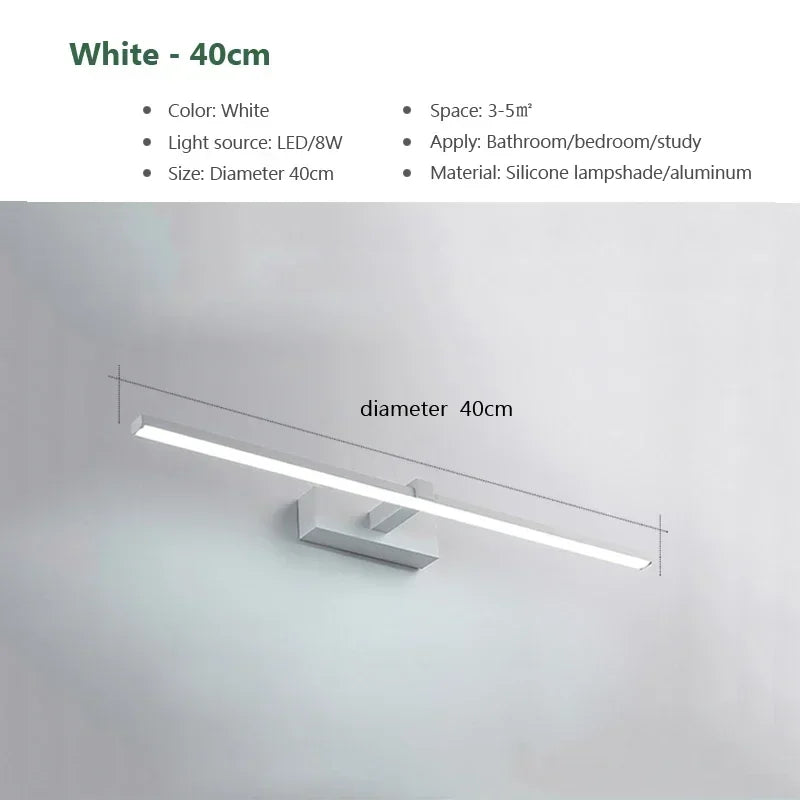 Noémie Modern Aluminum Bathroom LED Mirror Wall Lamp