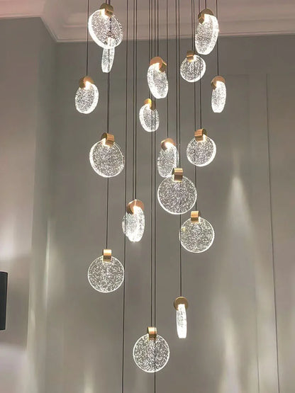 Anastasia Crystal Staircase Pendant Chandelier for Luxury Loft Spaces