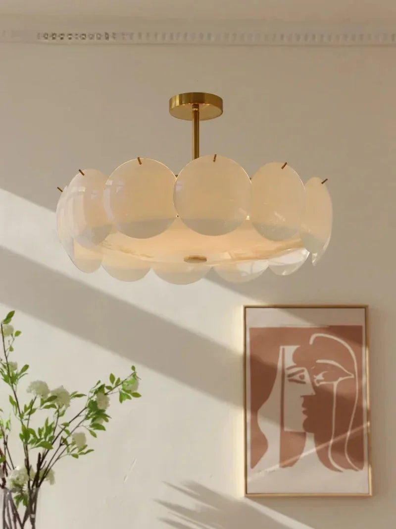 Amélie Aurora Muschelglas-Pendelleuchte