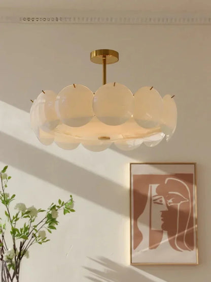 Amélie Aurora Muschelglas-Pendelleuchte